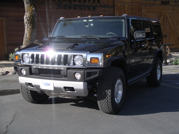 Armored H2 Front Angle Bulletproof SUV