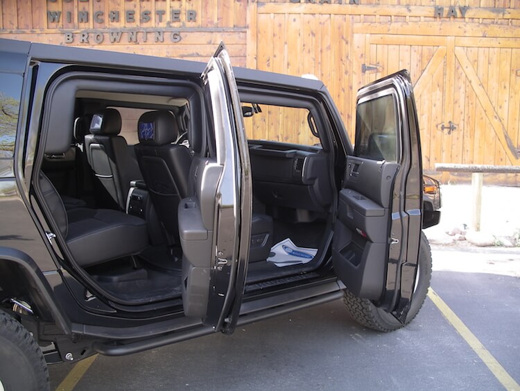 Armoured H2 Open Doors Thick Ballistic Glass Door