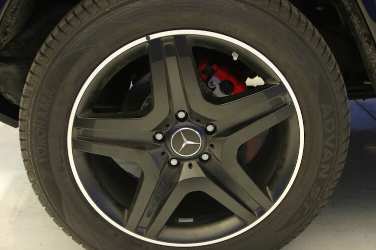 IAC Armored Mercedes Benz G63 Bullet proof Tires on the AMG