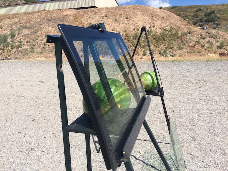 Showing Ballistic Glass Thickness