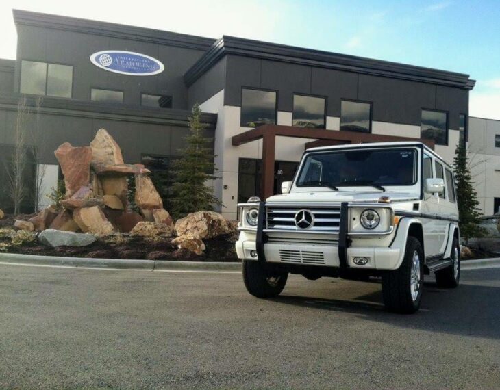 End Product Bulletproof White Mercedes G Wagon Vehicle Armoring Kits