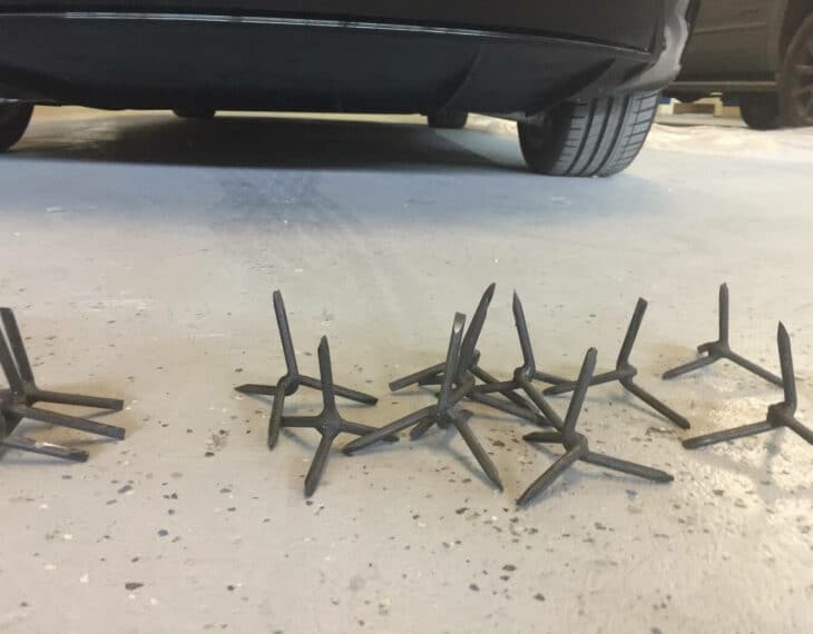 Tacks behind Tesla from Armormax