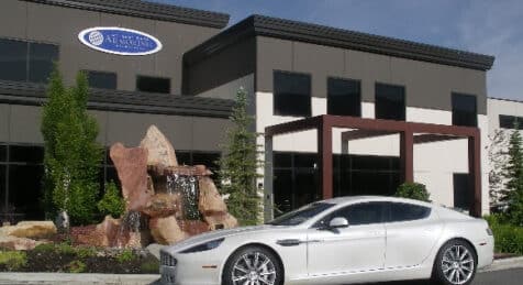 Armored Bulletproof Aston Martin Rapide with Armormax at Headquarters