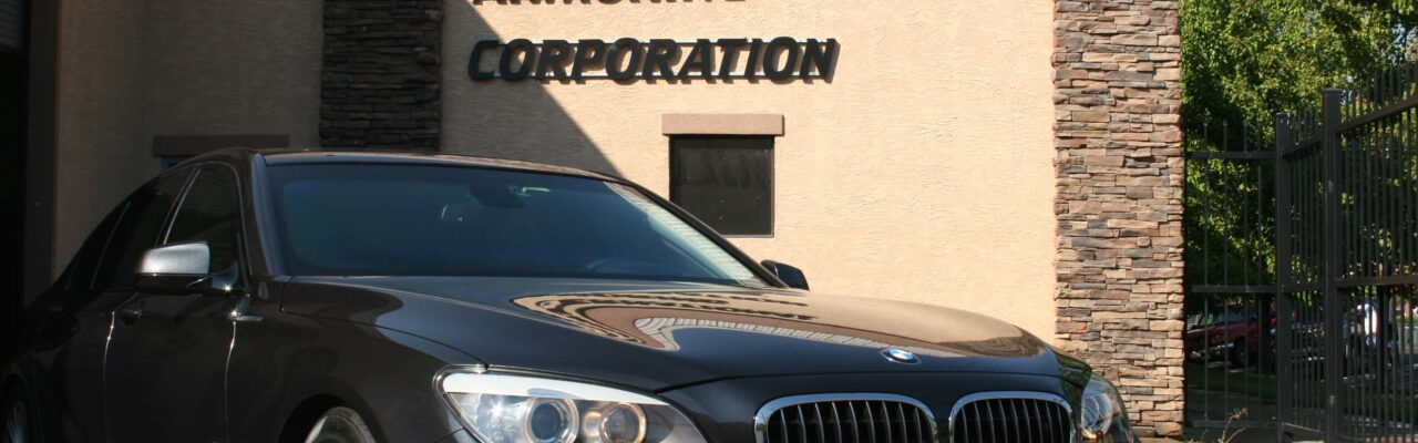 front side view of a Bulletproof BMW 750i