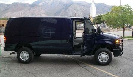 side view of a Bulletproof Ford CIT Van