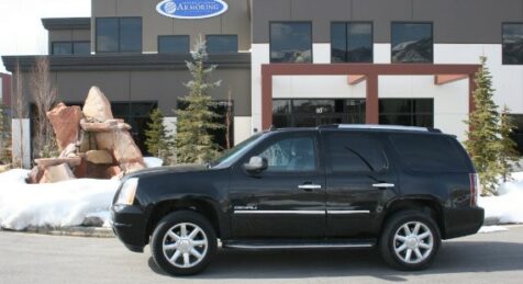 side view of a bulletproof gmc yukon denali