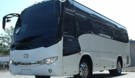 front view of a bullet proof bus