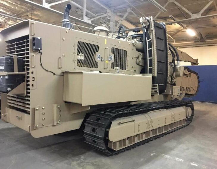 Driving Armored Vermeer Trencher