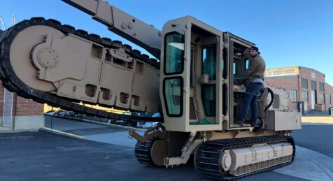 Driving Armored Vermeer Trencher
