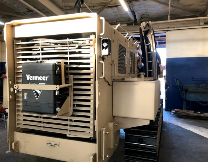 Driving Armored Vermeer Trencher