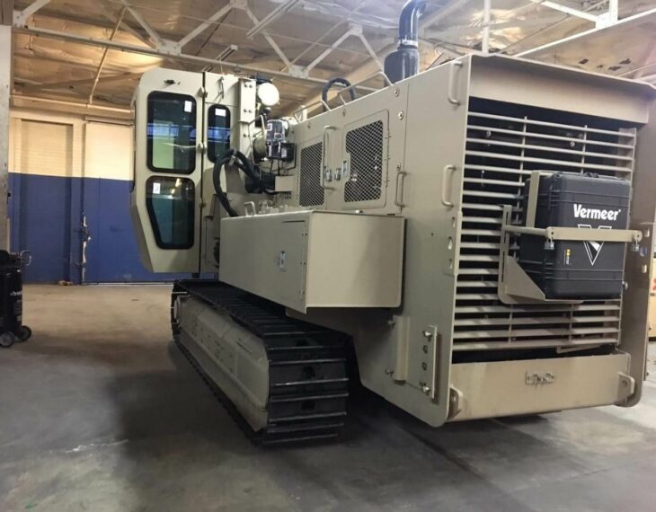 Driving Armored Vermeer Trencher