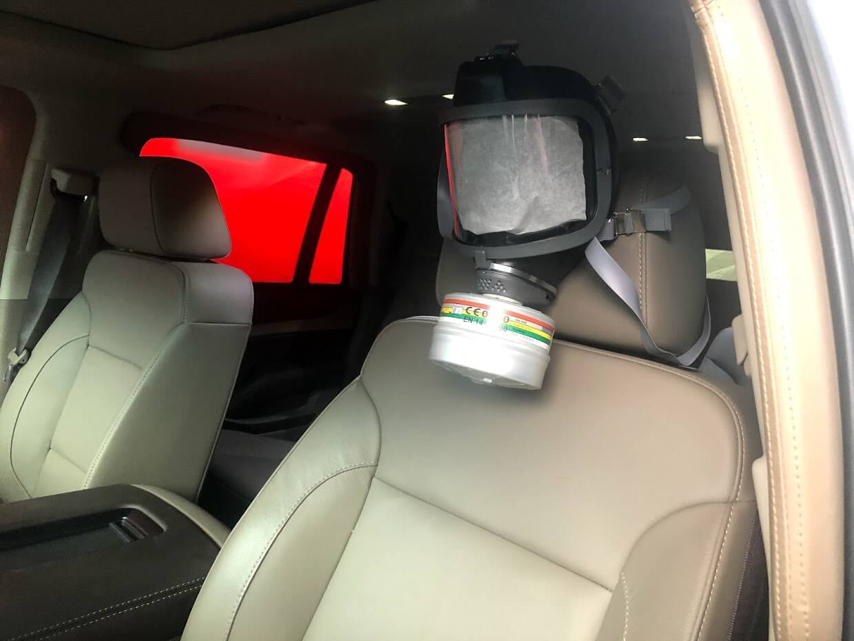 Gas Mask on Seat
