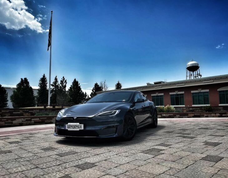 Armormax bulletproof Tesla Model S Plaid USA Manufacturing