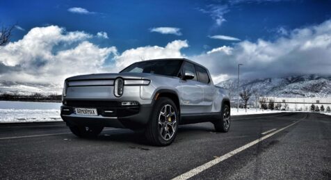 Armored Rivian R1T Electric Truck from Armormax Street Driving