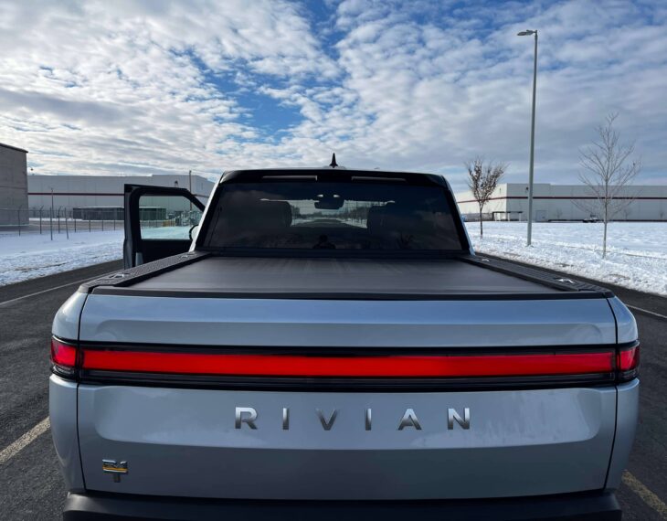 Armored Rivian R1T Electric Truck from Armormax Street Driving